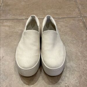 Vince Cream Warren Platform Slip-On Canvas Sneakers NWT Size 6